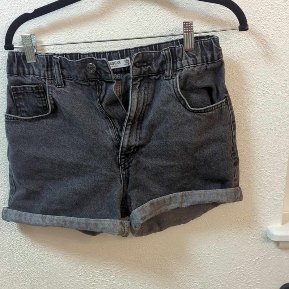 Black Denim Pull&Bear Shorts